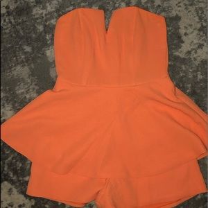 Pink Lily Strapless Romper